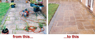 Before and after patio